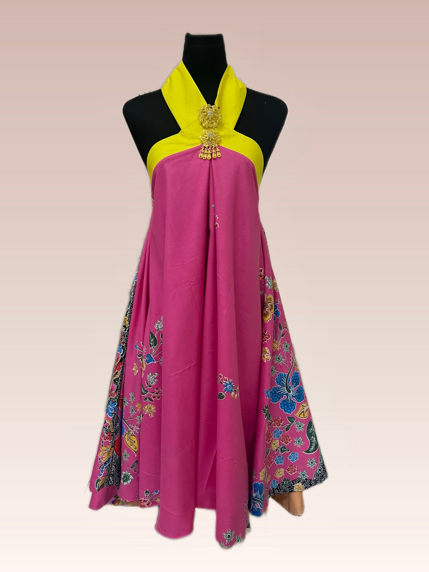 Reversible Batik Resort Dress ( size free)