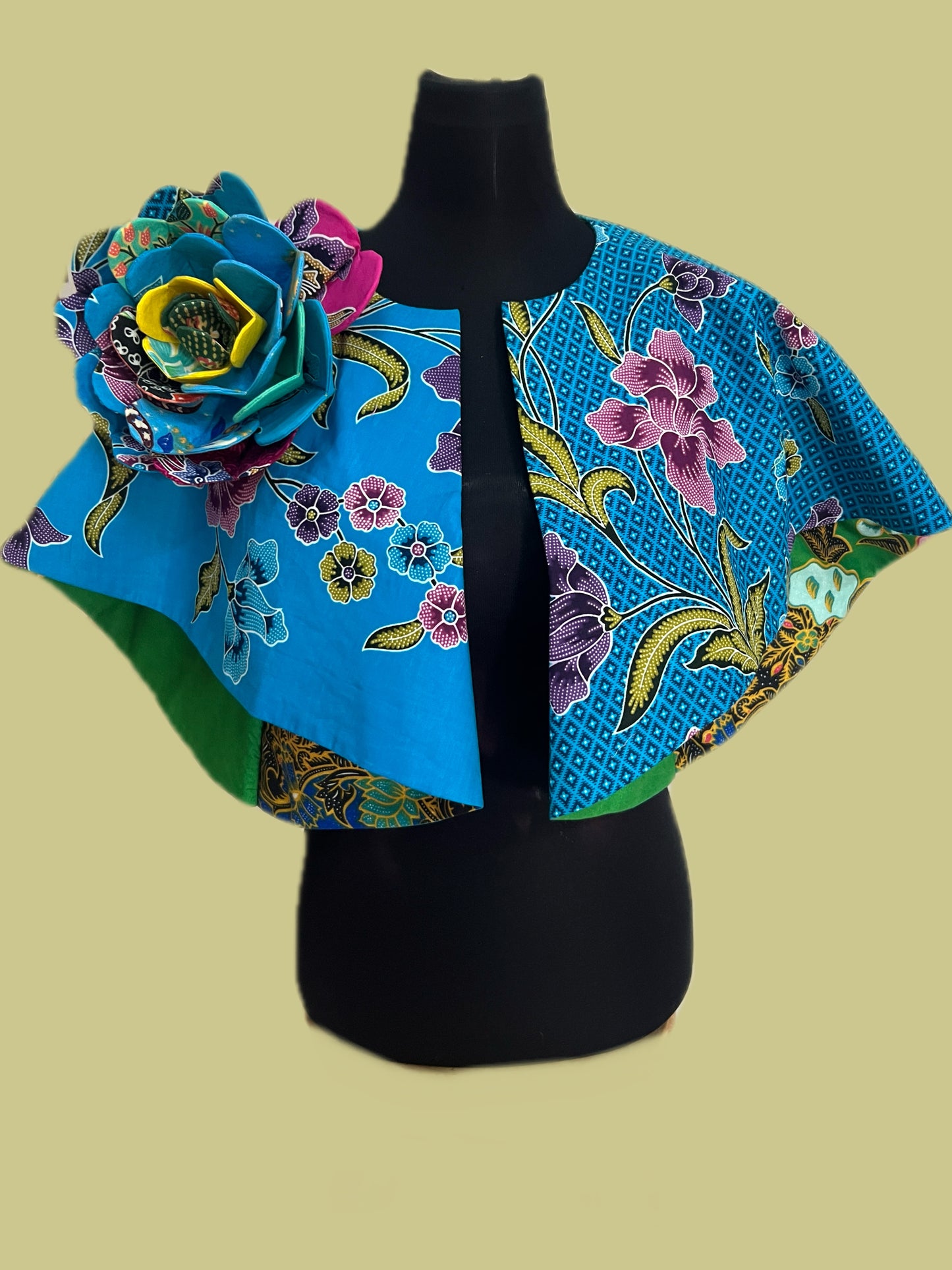 Batik Cape Jacket （M-L size)