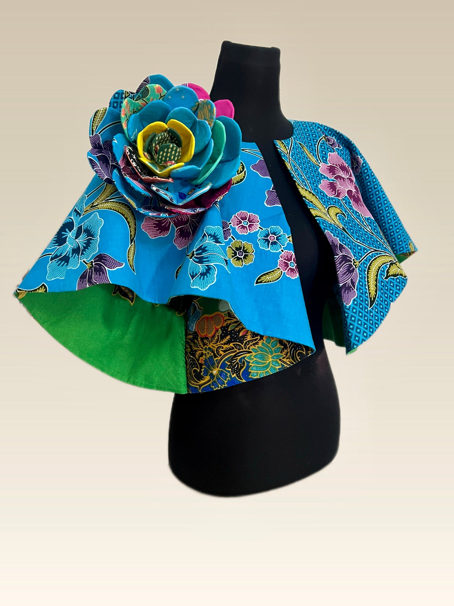 Batik Cape Jacket （M-L size)