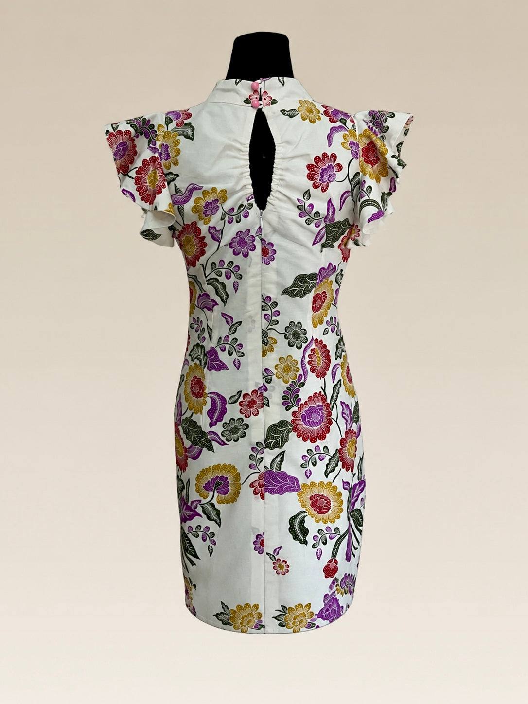 Lavender Bloom Batik Dress (Lsize)